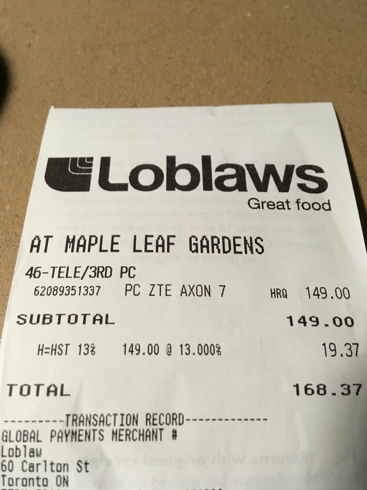 [Loblaws RCSS] ZTE Axon Mini 7 $149 @ PC Mobile Prepaid (Loblaws, RCSS ...