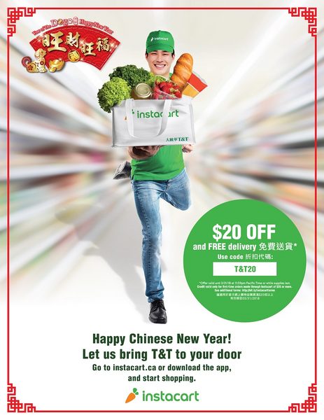 T&T Supermarket] $20 off $35 delivery with Instacart with first order  (Vancouver only?) - RedFlagDeals.com Forums