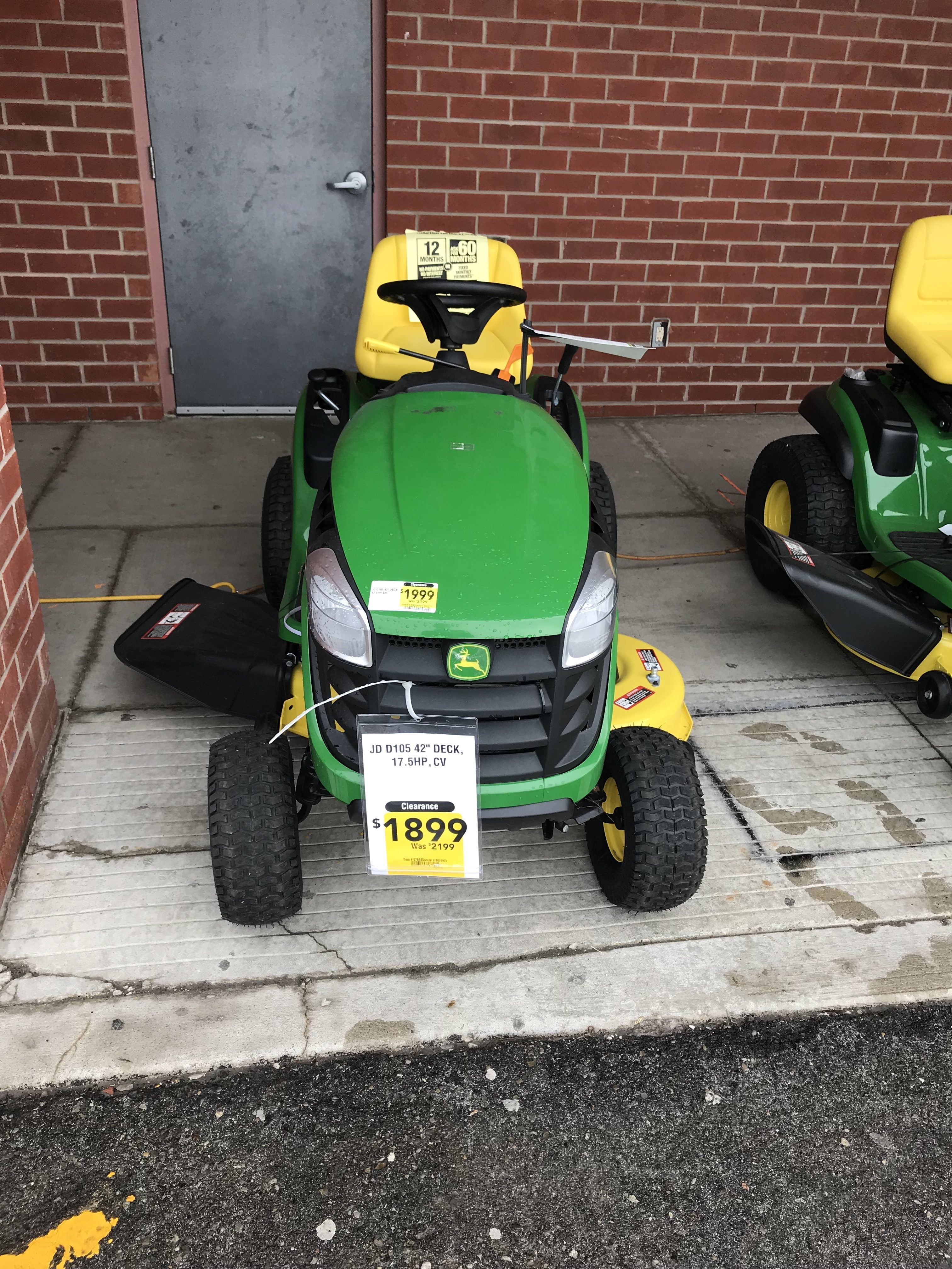 John deere cheap 105 riding mower