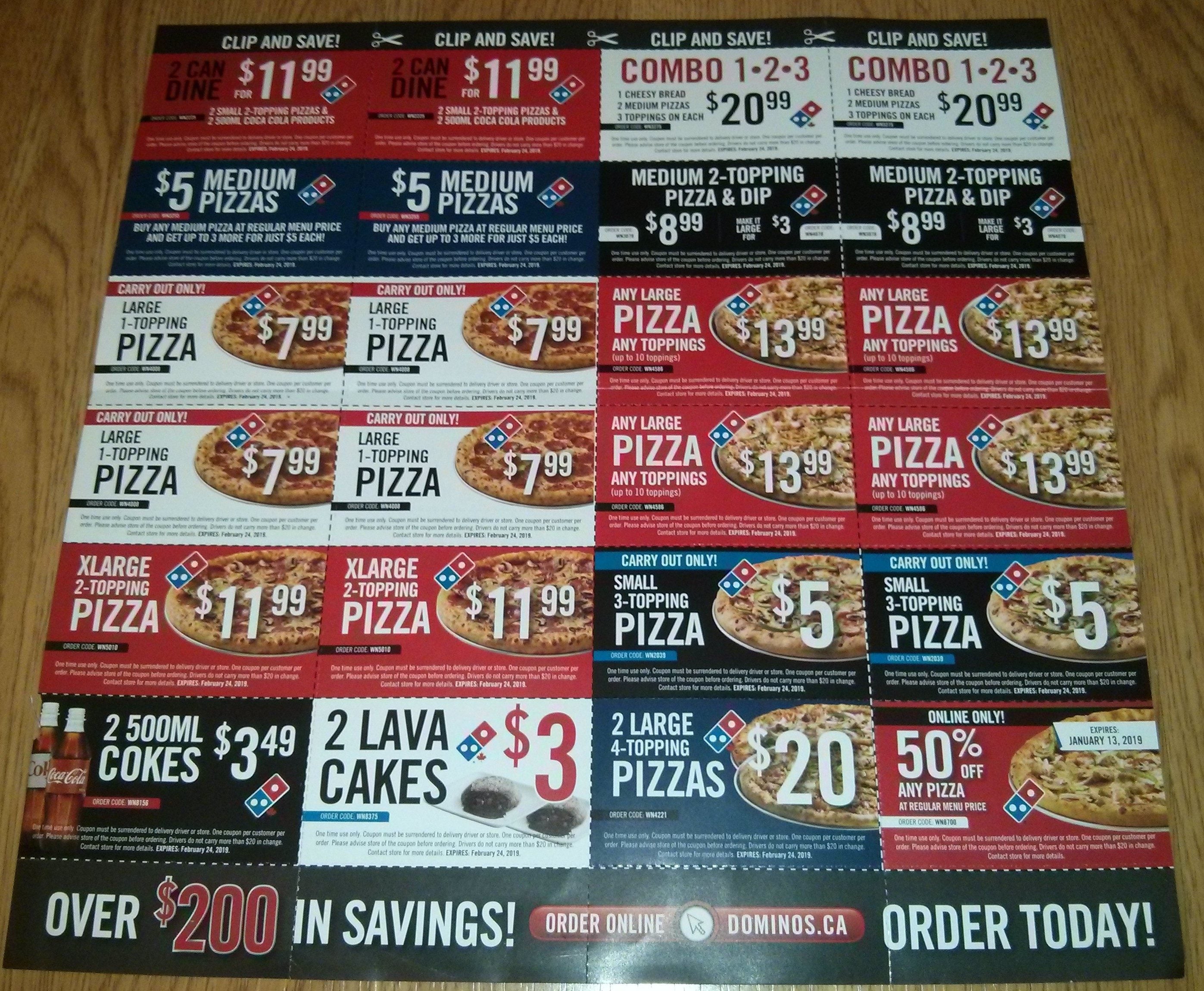 domino coupon