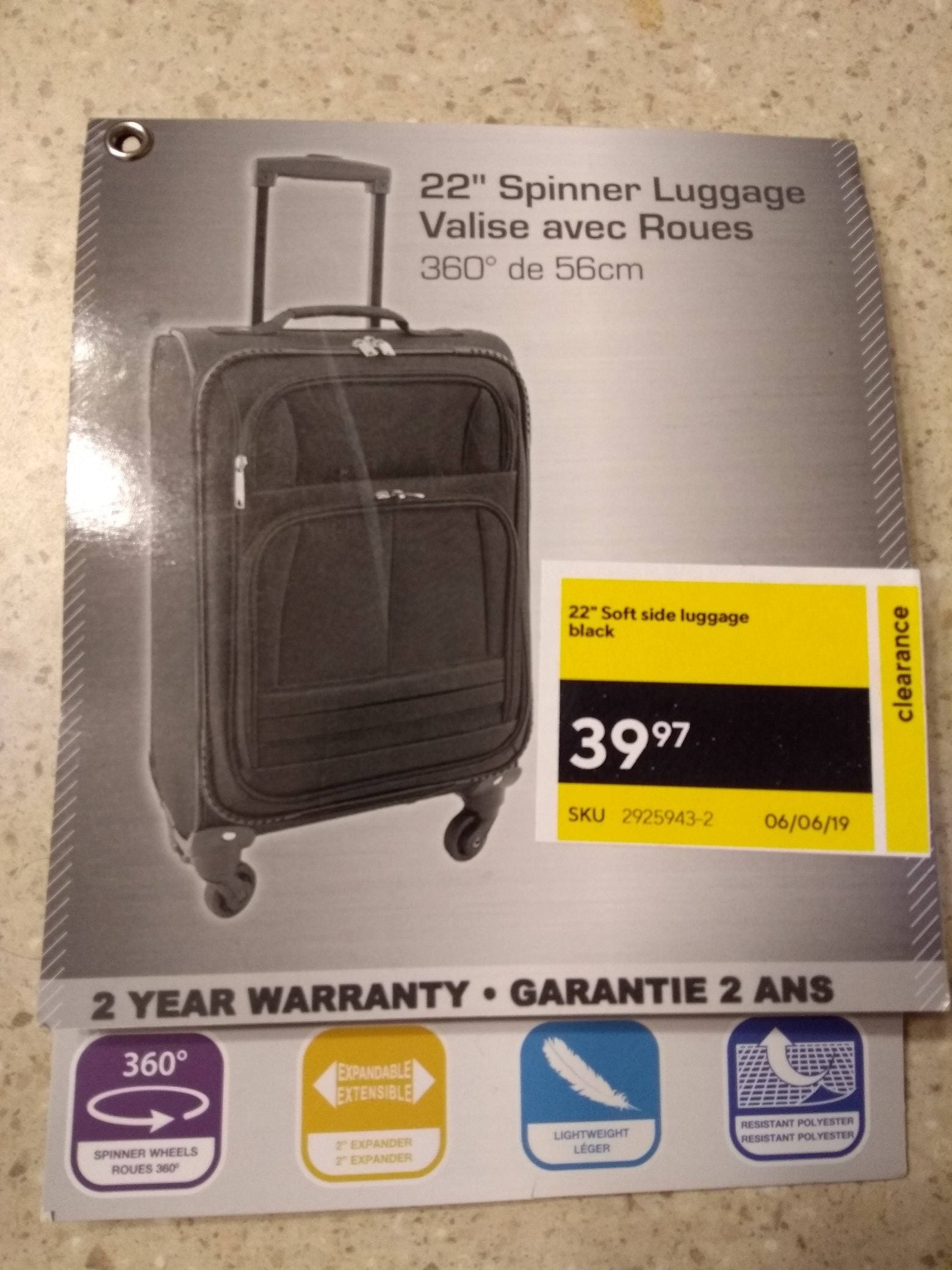 [Staples] Staples Barrhaven, 3 piece luggage 59.98