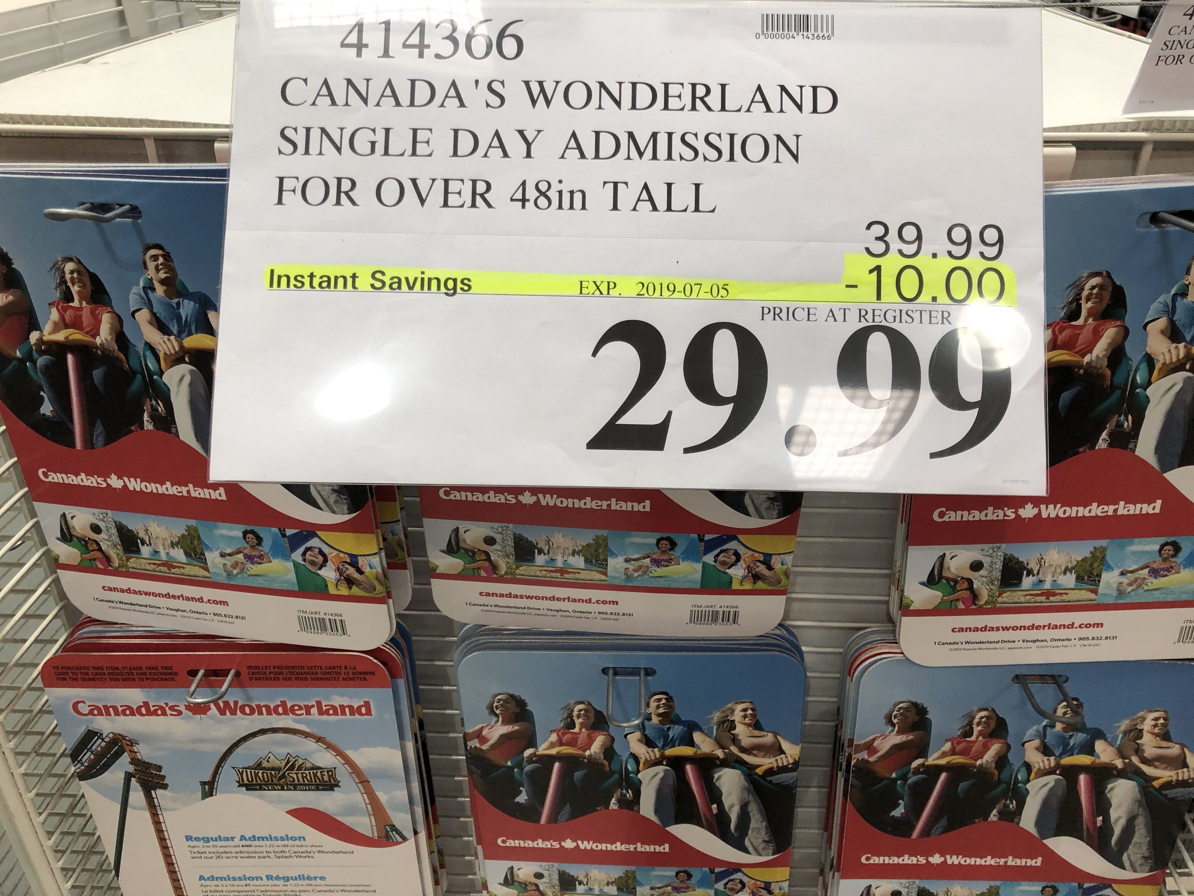 Canada Wonderland Season Pass Costco