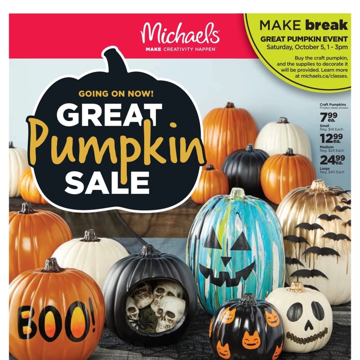 Michaels Weekly Flyer Weekly Great Pumpkin Sale Sep 27 Oct