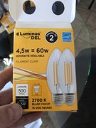 [Lowes]$1.30 for two Led e26 base chandelier light bulbS