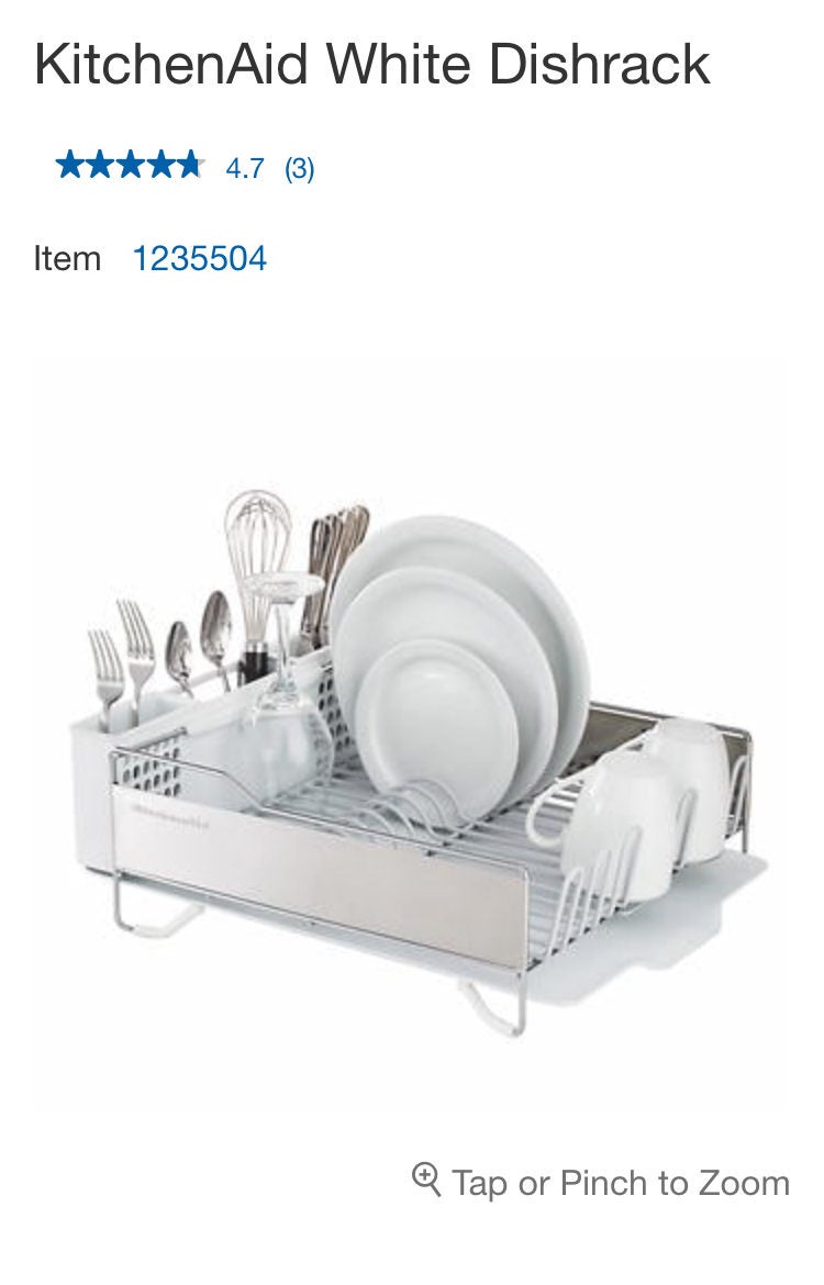 Costco] Hot! KitchenAid Dish Rack - Stainless Steel & White - $32.99 -  RedFlagDeals.com Forums