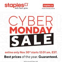 Staples - Cyber Monday Sale Flyer