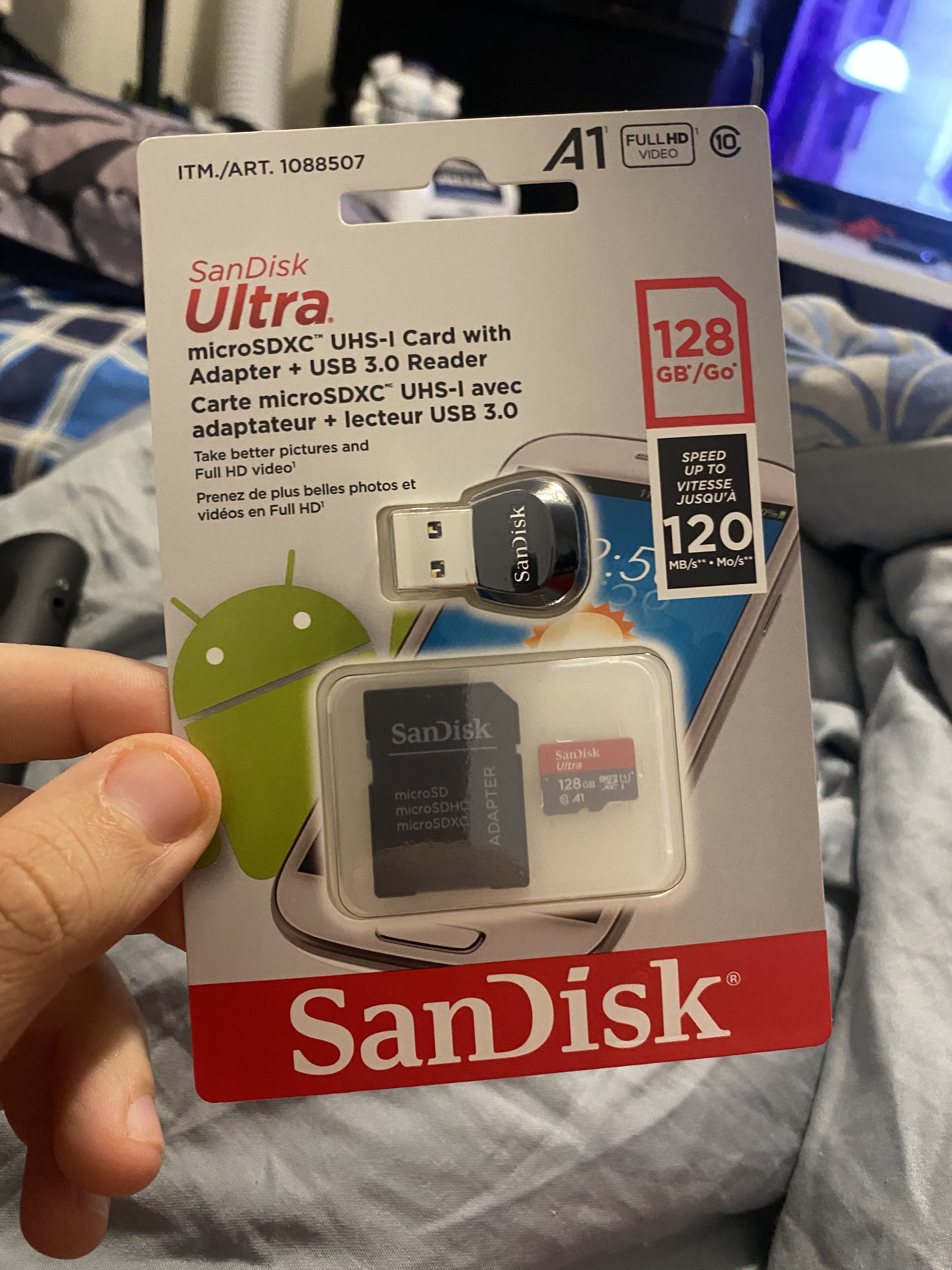 Sandisk Ultra Plus 128Gb 130 Mo/s Carte Mémoire MicroSDXC 