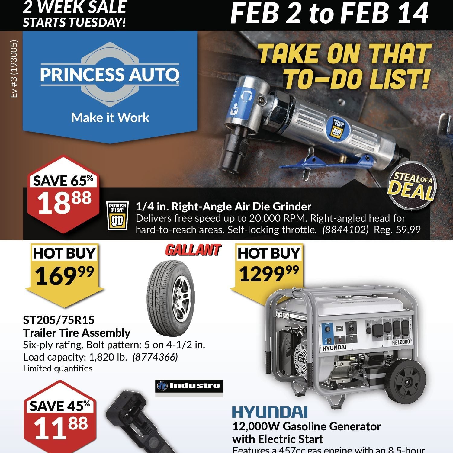Princess Auto Weekly Flyer - 2 Week Sale - Take On That To-Do List! - Feb 2  – 14 - RedFlagDeals.com
