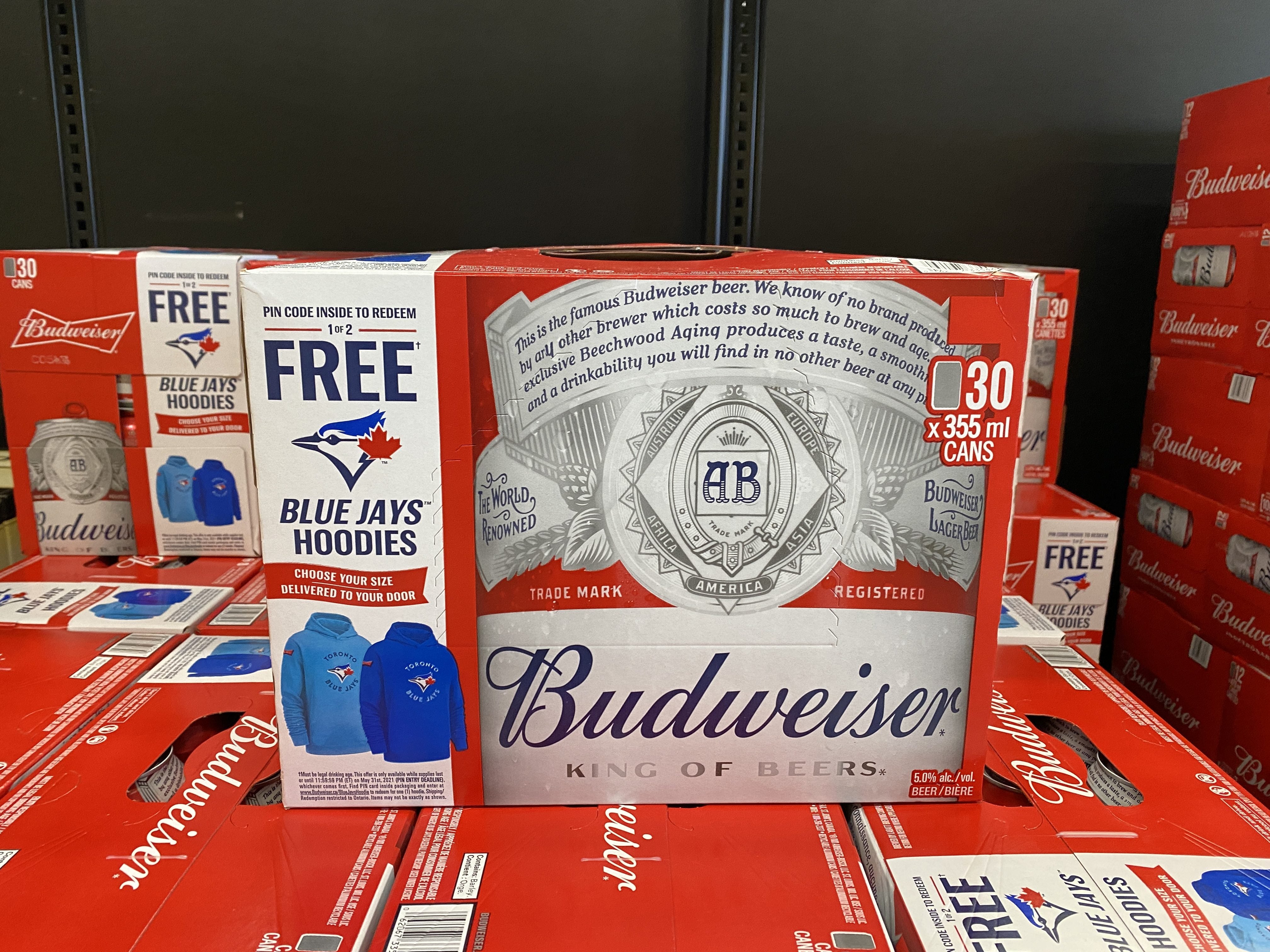 budweiser blue jays t shirt