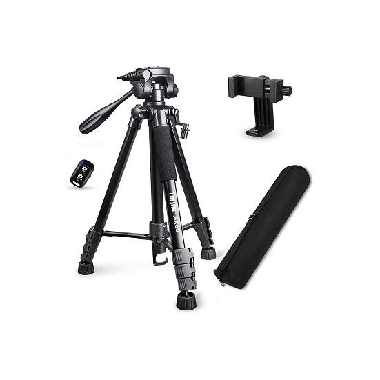 4. Best for Your Phone: Torjim 60” Camera Tripod with Carry Bag