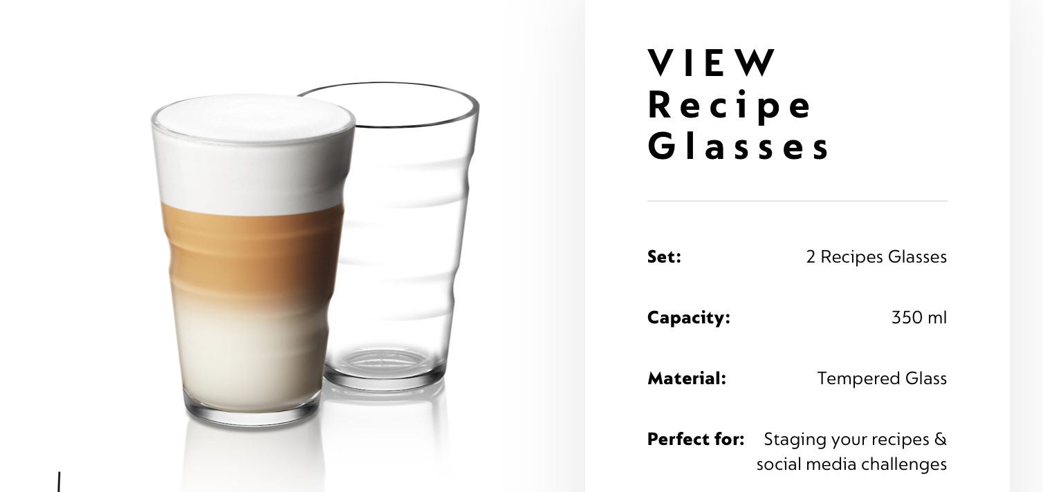 VIEW Recipe Glasses