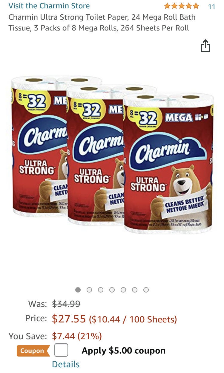 Amazon.ca] Charmin Ultra Strong 24 Mega 