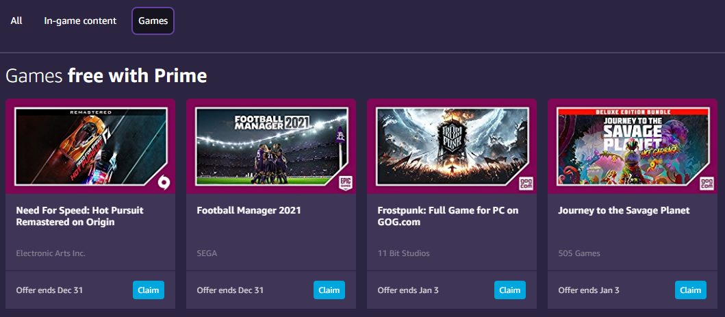 Football Manager 2021 Epic claim, free on  Prime Gaming