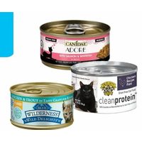 Blue Wilderness, Dr. Elsey's & Canidae Cat Food