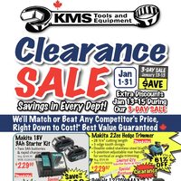 KMS Tools - Clearance Sale Flyer