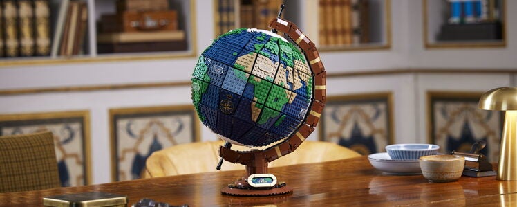 LEGO's New 2585-Piece Globe Spins and Glows in the Dark