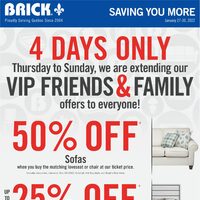 The Brick - Saving You More - Friends & Family Coupon Book Flyer