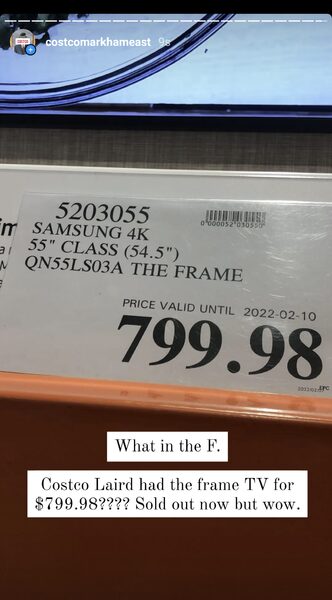 Costco Samsung Frame Tv