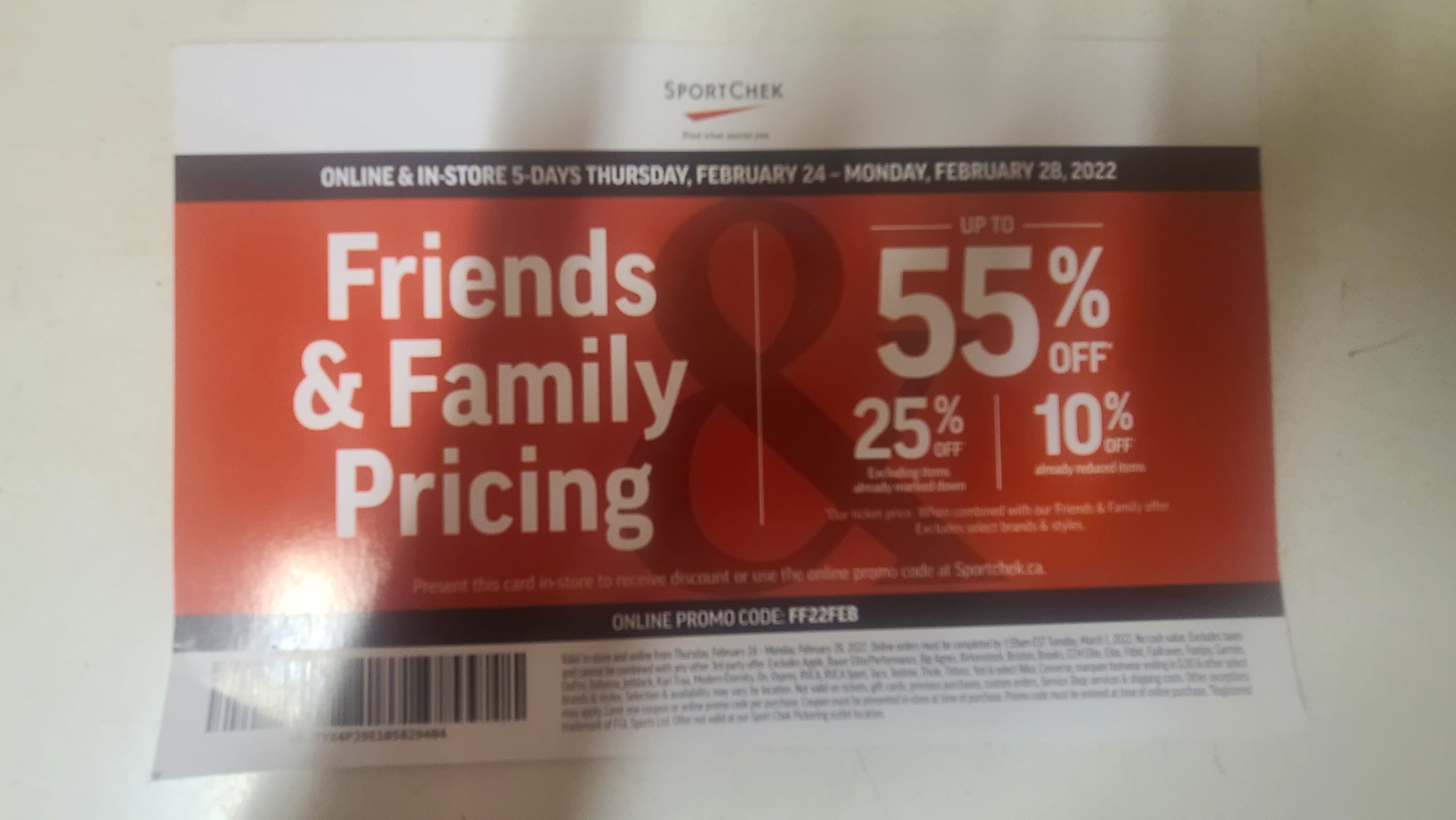 [Sport Chek] Atmosphere Final Day of Friends & Family Sale 25 off