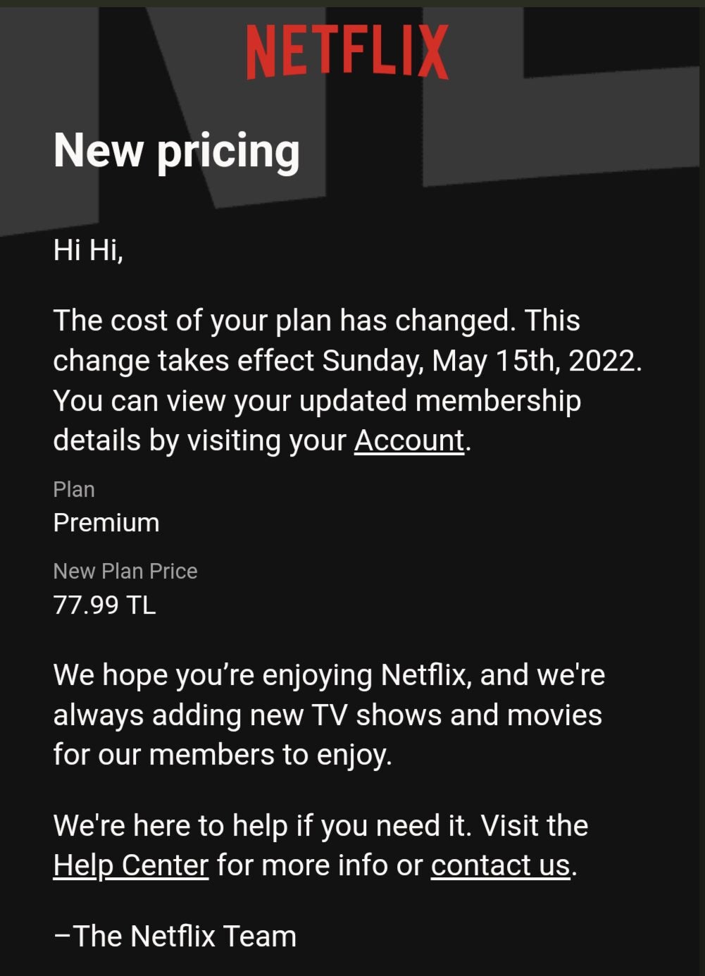 Plans and Pricing  Netflix Help Center