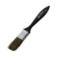 Flat Sash Bristle Paint Brushes - 1 In.