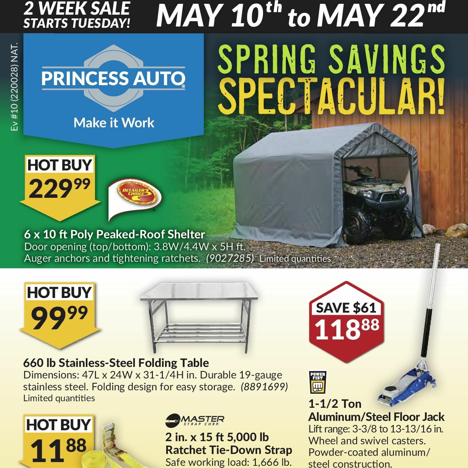 Princess Auto Weekly Flyer - 2 Week Sale - Spring Savings
