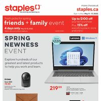 Staples - Weekly Deals - Spring Newness Event Flyer