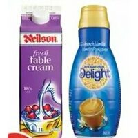 Neilson 18% Cream or International Delight Coffee Whitener