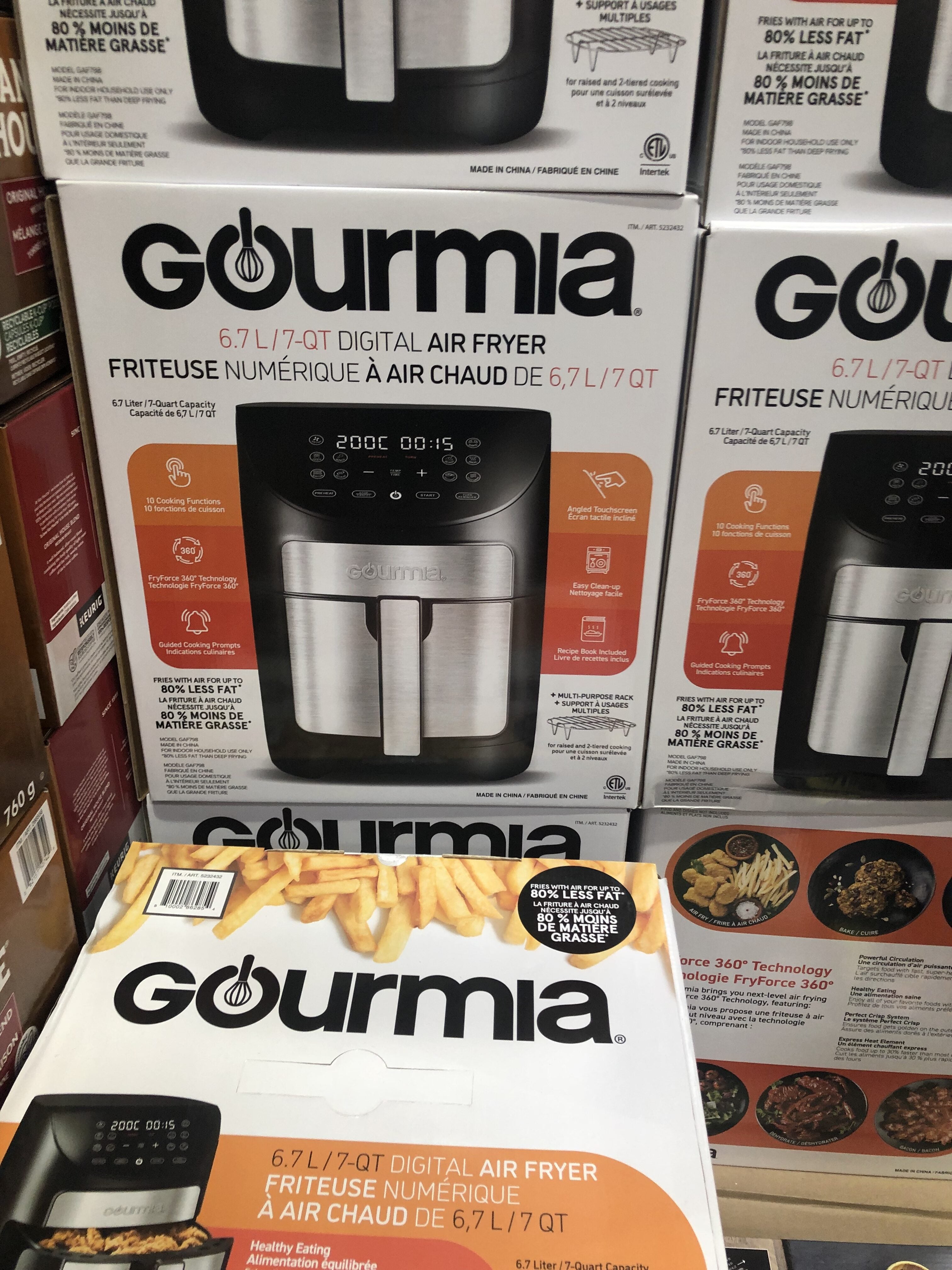 Gourmia - GOURMIA DIGITAL AIR FRYER 6.7L/7-QT INCLUDES BASKET, TRAY AND  SHELF MULTI-PURPOSE
