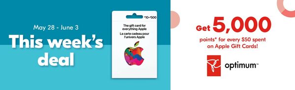 Apple Gift Card Deal: Get 5,000 PC Optimum Points with Every $50 Purchase •  iPhone in Canada Blog