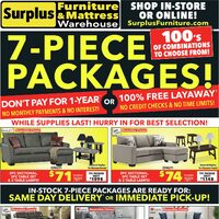 Surplus Furniture - 7-Piece Packages! (Belleville/Peterborough/Oshawa - ON) Flyer