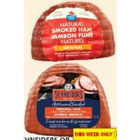 Schneiders or Maple Leaf Smoked Boneless Half Ham