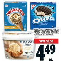 Nestle Real Dairy Ice Cream, Frozen Dessert or Novelties