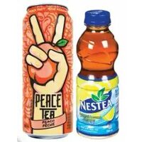 Nestea Iced Tea or Peace Tea King Can Beverages