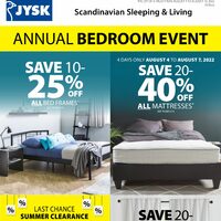 JYSK - Weekly Deals - Annual Bedroom Event Flyer