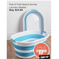Pop N Fold Space Saving Laundry Basket