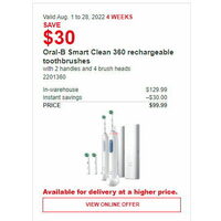 Oral- B Smart Clean 360 Rechargeable Toothbrushes