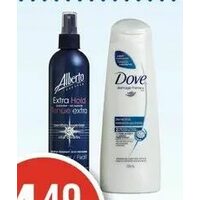 Alberto Styling or Dove Hair Care Products