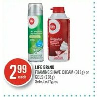 Life Brand Foaming Shave Cream Or Gels 