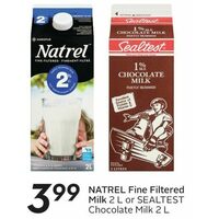 Natrel Fine Filtered Milk Or Sealtest Chocolate Milk