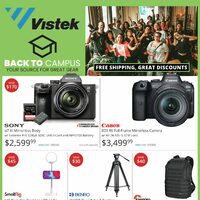 Vistek - Back To Campus Sale Flyer