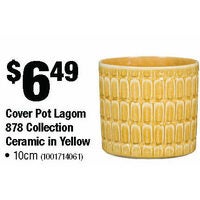Cover Pot Lagom 878 Collection Ceramic In Yellow