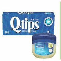 Q-Tips Cotton Swabs or Vaseline Petroleum Jelly