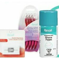 Rexall Brand Blade Refills Manual or Disposable Razors or Shave Preps 