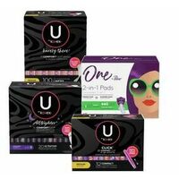 U by Kotex or One by Poise Pads Liners or Tampons 