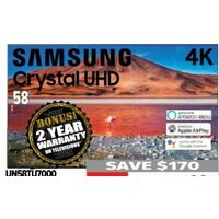 Samsung 58" 4K Crystal Display UHD TV