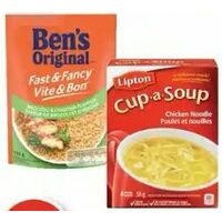 Ben's Original Fast & Fancy Side Dish, Lipton Cup-a-Soup or Knorr Sidekicks