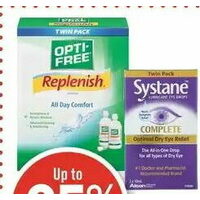 Opti-Free, Clear Care Solution Twin Pack or Systane Eye Drops
