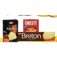 Dare Breton or Vinta Crackers, Dare Cookies, Simple Pleasures Cookies, Whippets or Kellogg's Cheez-It or Town House Crackers