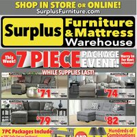 Surplus Furniture - 7-Piece Package Event (Ottawa/Kingston - ON) Flyer